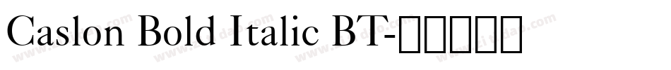 Caslon Bold Italic BT字体转换